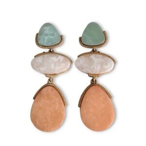 Zara Colorful triple Stone Drop Earrings NWT ✨🔥💖💖